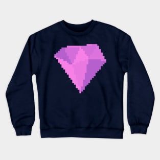 Pink Tourmaline Gem Pixel Art Crewneck Sweatshirt